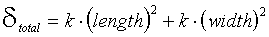 pwb warpage= k*(length^2) + k*(width^2)